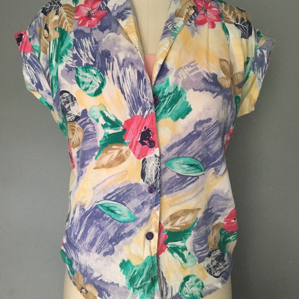 Vintage floral button down